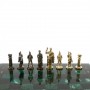Шахматы "Римские" из бронзы и шабровского змеевика 44х44 см 129663