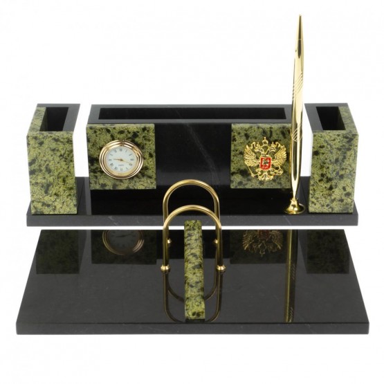 Настольный набор "Люкс" змеевик 117537