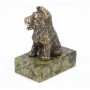 Статуэтка "Собачка средняя №2" из бронзы и змеевика 117922