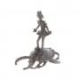 Статуэтка из бронзы "Дюймовочка на жуке" / бронзовая статуэтка / декоративная фигурка