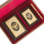 Подарочный набор "Держава" кожаные корочки для паспорта, ежедневник А6 и ручка с гравюрой Златоуст