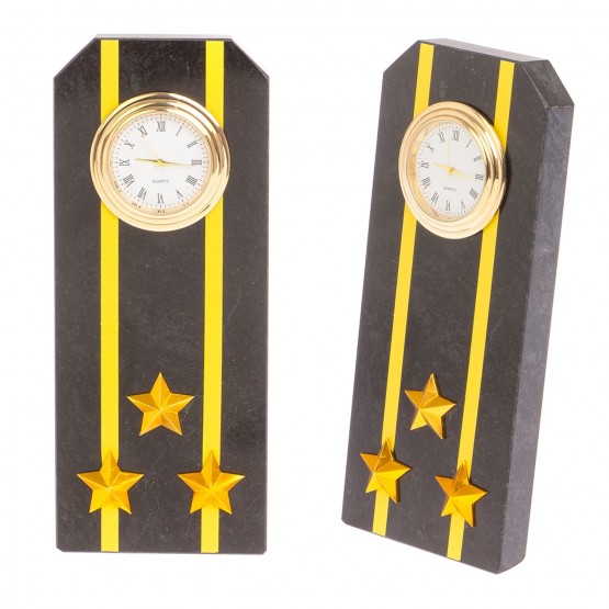 Часы "Погон полковник ВМФ / Капитан 1-го ранга" камень змеевик 113505