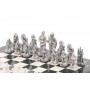 Шахматы из мрамора и змеевика "Средневековье" доска 40х40 см
