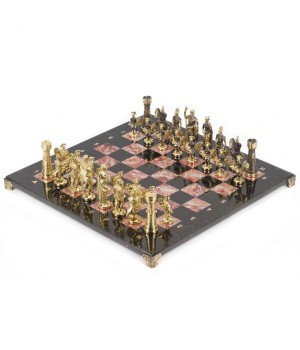 Шахматы подарочные "Римские" с бронзовыми фигурами 40х40 см 117811