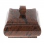 Каменная шкатулка квадратная из коричневого обсидиана 9х9х7 см