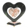 Часы "Сердце с ангелом" мрамор змеевик 116670