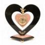 Часы "Сердце с ангелом" мрамор змеевик 116670