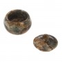 Шкатулка круглая из камня офиокальцит 9,5х5 см / шкатулка для ювелирных украшений / для хранения бижутерии