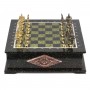 Шахматный ларец "Русские" из змеевика и креноида 118078