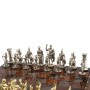 Шахматы "Лучники" доска 44х44 см из обсидиана / Шахматы подарочные / Шахматный набор / Настольная игра
