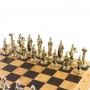 Шахматный ларец "Восточные" доска дуб 43,5х43,5 см / Шахматы подарочные / Шахматы металлические / Шахматный набор / Шахматы деревянные