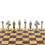 Шахматный ларец "Восточные" доска дуб 43,5х43,5 см / Шахматы подарочные / Шахматы металлические / Шахматный набор / Шахматы деревянные