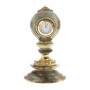 Настольные часы "Шар" с бронзой камень офиокальцит / настольные часы / часы декоративные / кварцевые часы / интерьерные часы / подарочные часы