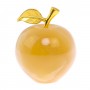 Яблоко из медового оникса 7,5х9,5 см (3) / яблоко декоративное / настольный сувенир из камня