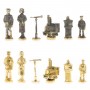 Шахматы с бронзовыми фигурами Железнодорожники доска каменная 40х40 см