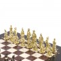 Шахматы бронзовые "Турецкие" на доске 32х32 см из натурального камня
