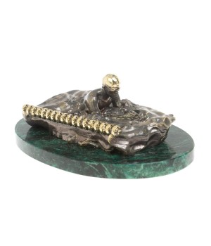 Статуэтка из бронзы "Пловец" змеевик 127018