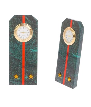 Подарочные часы "Погон лейтенант ВС" камень змеевик 113166