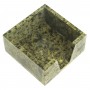 Лоток под бумажный блок "Кубарик" из камня змеевик 11х11х5,5 см