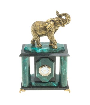Часы "Индийский слон" камень змеевик 123243
