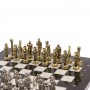 Шахматы "Афина" доска 32х32 см мрамор змеевик 126044