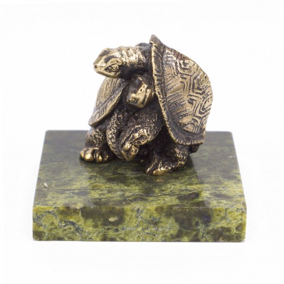 Статуэтка из бронзы и змеевика "Черепахи" 117929