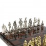 Шахматы настольные "Средневековье" доска 45х45 см каменная из обсидиана фигуры металл