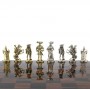 Шахматы настольные "Средневековье" доска 45х45 см каменная из обсидиана фигуры металл