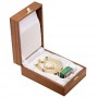 Декоративные часы "Подкова на счастье" камень малахит в подарочной коробке Златоуст