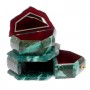 Ларец для украшений камень змеевик, гранит 18x11x13,5 см / шкатулка в подарок для хранения ювелирных украшений, бижутерии