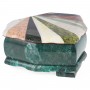 Шкатулка с мозаикой из натурального камня "Лепесток" 20х16х9 см 119161