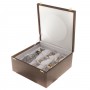 Подарочный набор для ликера и водки "Юбилейный" графин и 6 стопок на подносе хрусталь в деревянной коробке Златоуст