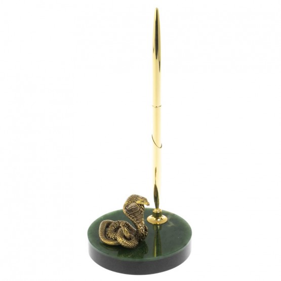 Сувенир «Кобра» с ручкой на нефрите 128754