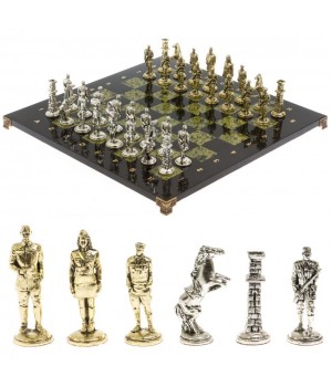 Шахматы сувенирные "Великая Отечественная война" доска 40х40 см змеевик 129836 Шахматы сувенирные "Великая Отечественная война" доска 40х40 см змеевик 129836