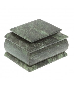 Шкатулка из шабровского змеевика с зеркалом 12х9,5х7 см 127379 Шкатулка из шабровского змеевика с зеркалом 12х9,5х7 см 127379