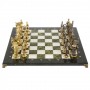 Шахматы подарочные "Богатыри" из мрамора и змеевика 44х44 см 129645