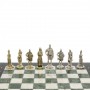 Подарочные шахматы "Русь" доска 40х40 см мрамор шабровский змеевик 126830