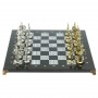 Шахматы подарочные "Русь" доска 40х40 см из серого мрамора 128245