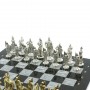 Шахматы подарочные "Русь" доска 40х40 см из серого мрамора 128245
