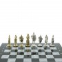 Шахматы подарочные "Русь" доска 40х40 см из серого мрамора 128245