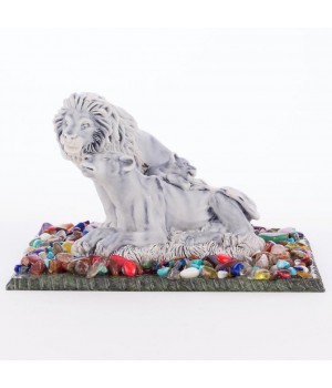 Сувенир "Семейство львов" из мрамолита 119007