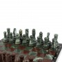Шахматы "Традиционные" из лемезита и змеевика 40х40 см 128861