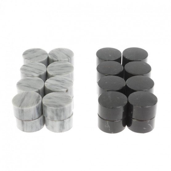 Фишки для игры в нарды 30 мм змеевик мрамор 129513