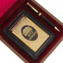 Подарочный набор "Автомобилист" кожаная обложка для автодокументов из черной кожи и ручка Parker в в деревянной упаковке Златоуст