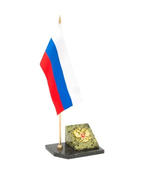 Флагшток с гербом России змеевик 114022