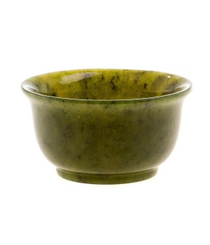 Пиала соусник и нефрита 6х3,5 см / нефритовая чашка миска / посуда из камня