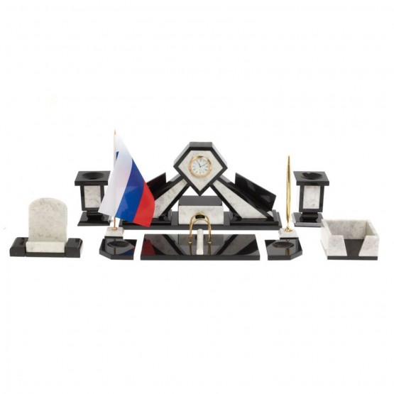 Настольный набор "Алмаз" из мрамора 128232