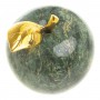 Сувенир "Яблоко" среднее змеевик темно-зеленый 6,5х7,5 см / сувенир из камня / яблоко декоративное / сувенир настольный