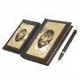 Подарочный набор мужской "Держава" ручка Parker, кожаные корочки для паспорта и ежедневник А6 из натуральной кожи