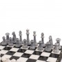 Шахматы "Стаунтон" из мрамолита 40х40 см белый мрамор / змеевик 126451